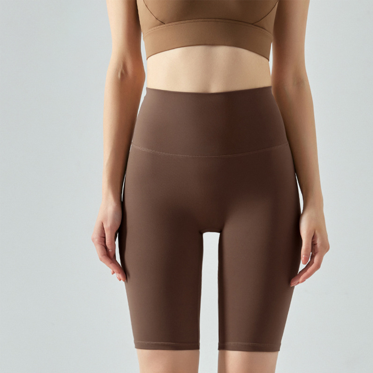 High-Waist Butt-Sculpting Yoga Shorts with Back Pockets DSS424