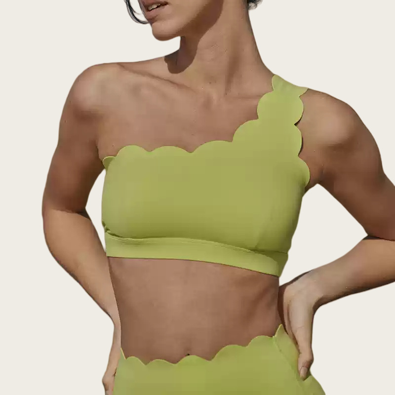  Single - Shoulder Strap Detachable Cup Sports Underwear Bra for Women SKL-FNK202414