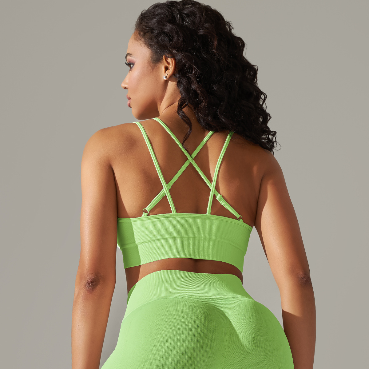Running Fitness Top Cross-Strap Sports Bra 6610
