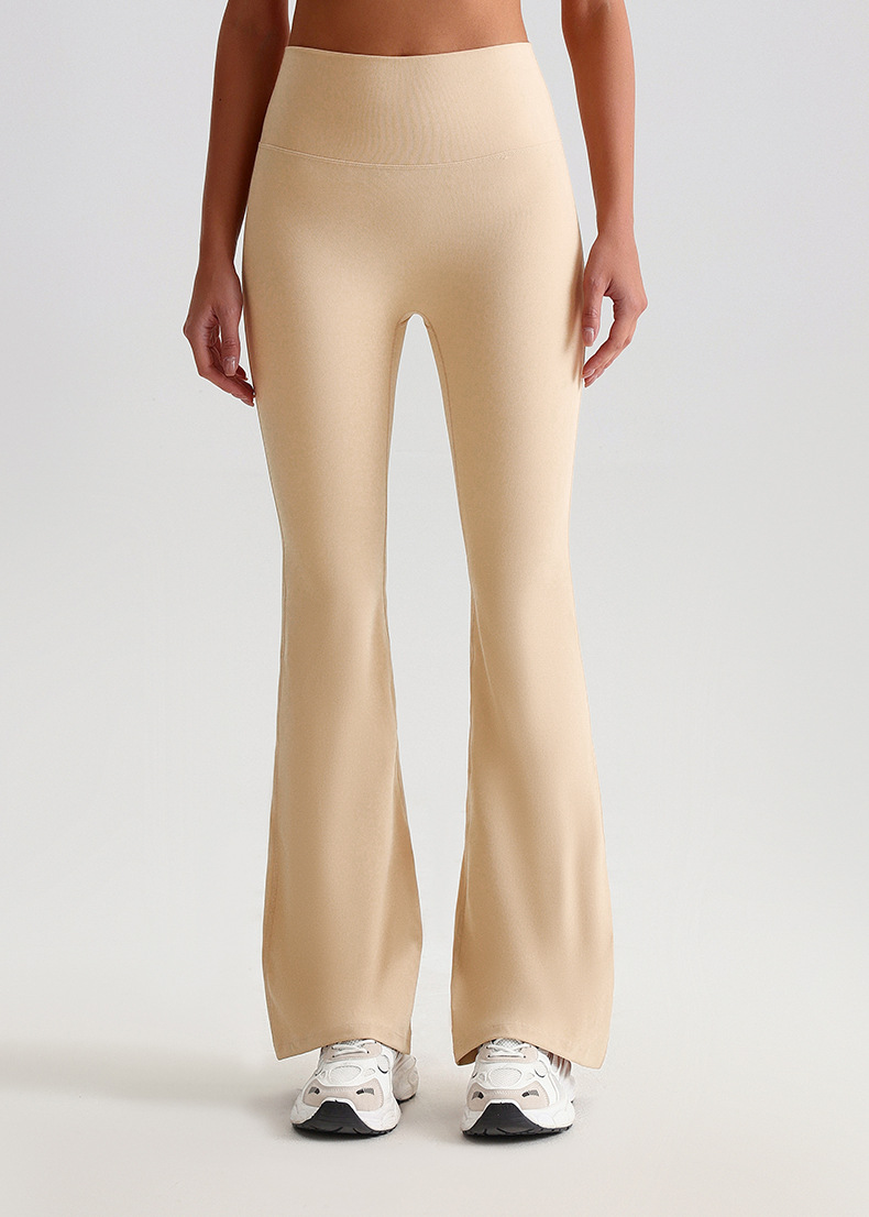 Wide-leg Flared Leggings Tight Nude Hip-lifting Yoga Pants SKL-LQ2189
