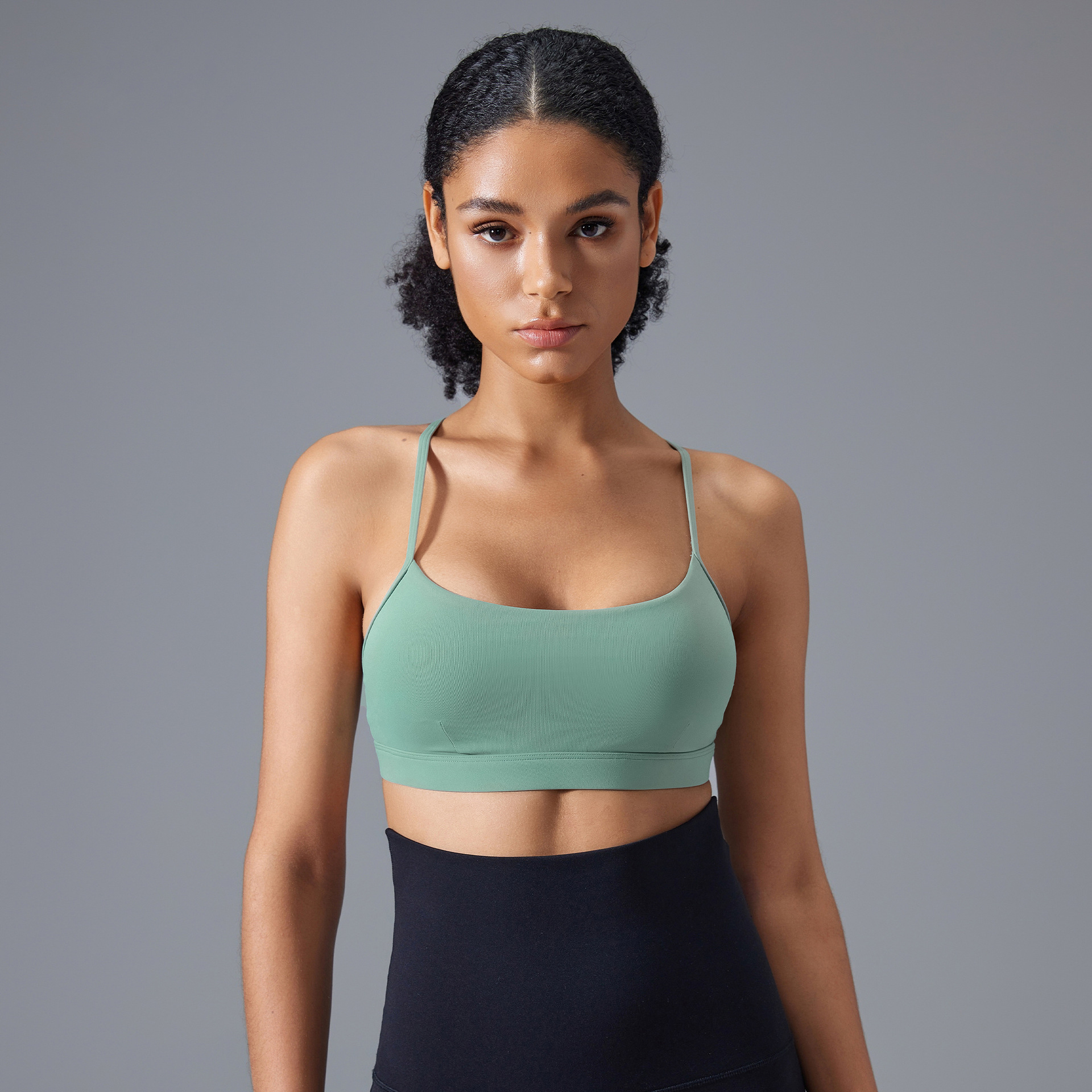 U-neck Sexy Solid Color Sports Yoga Bras D25108