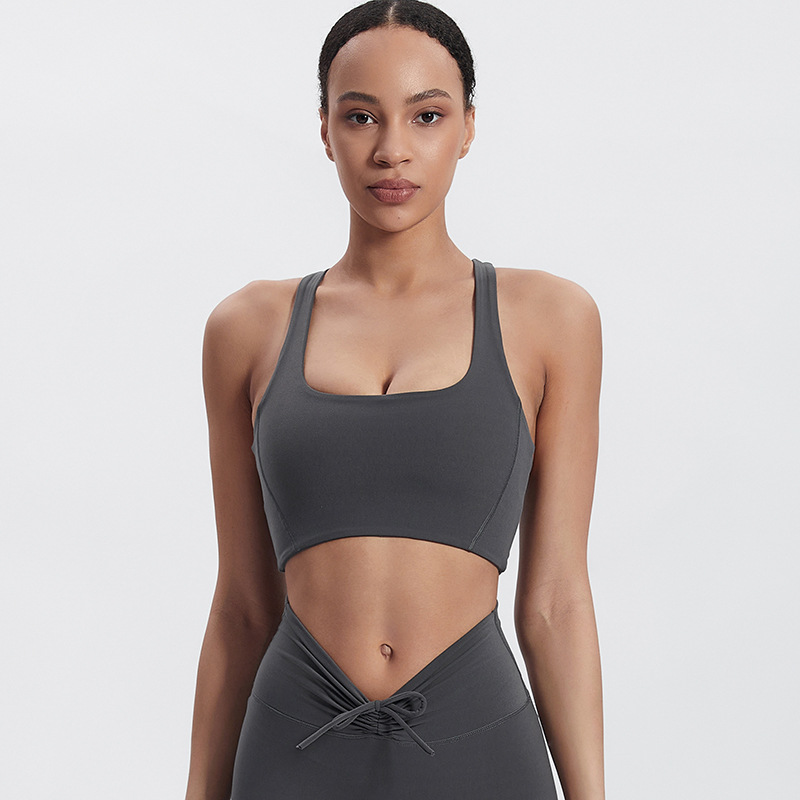 Square - neck I - shaped - back Yoga Fitness Bra SKL-LQ5007