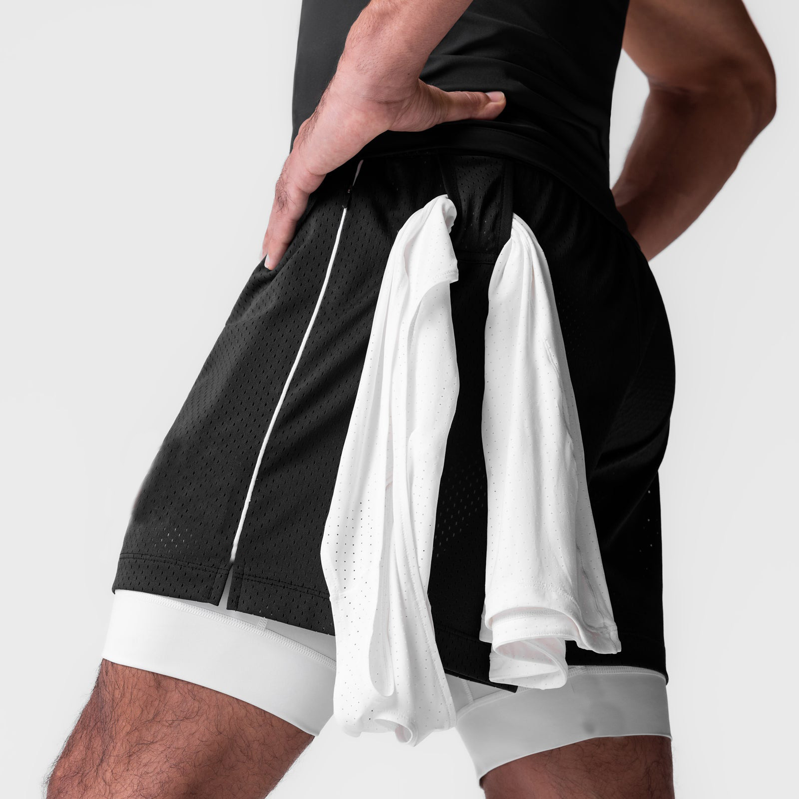 Men's Double-Layer Quick-Dry Sports Shorts FJ-DK-11