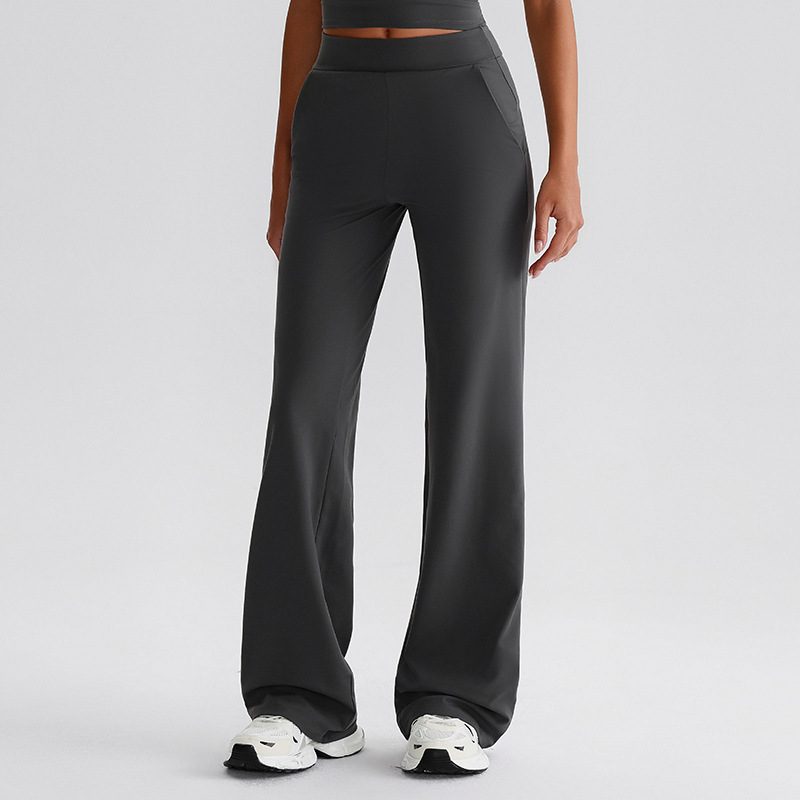 Side-pocket Leggings Flared Wide-leg Sports Yoga Pants SKL-LQ8027