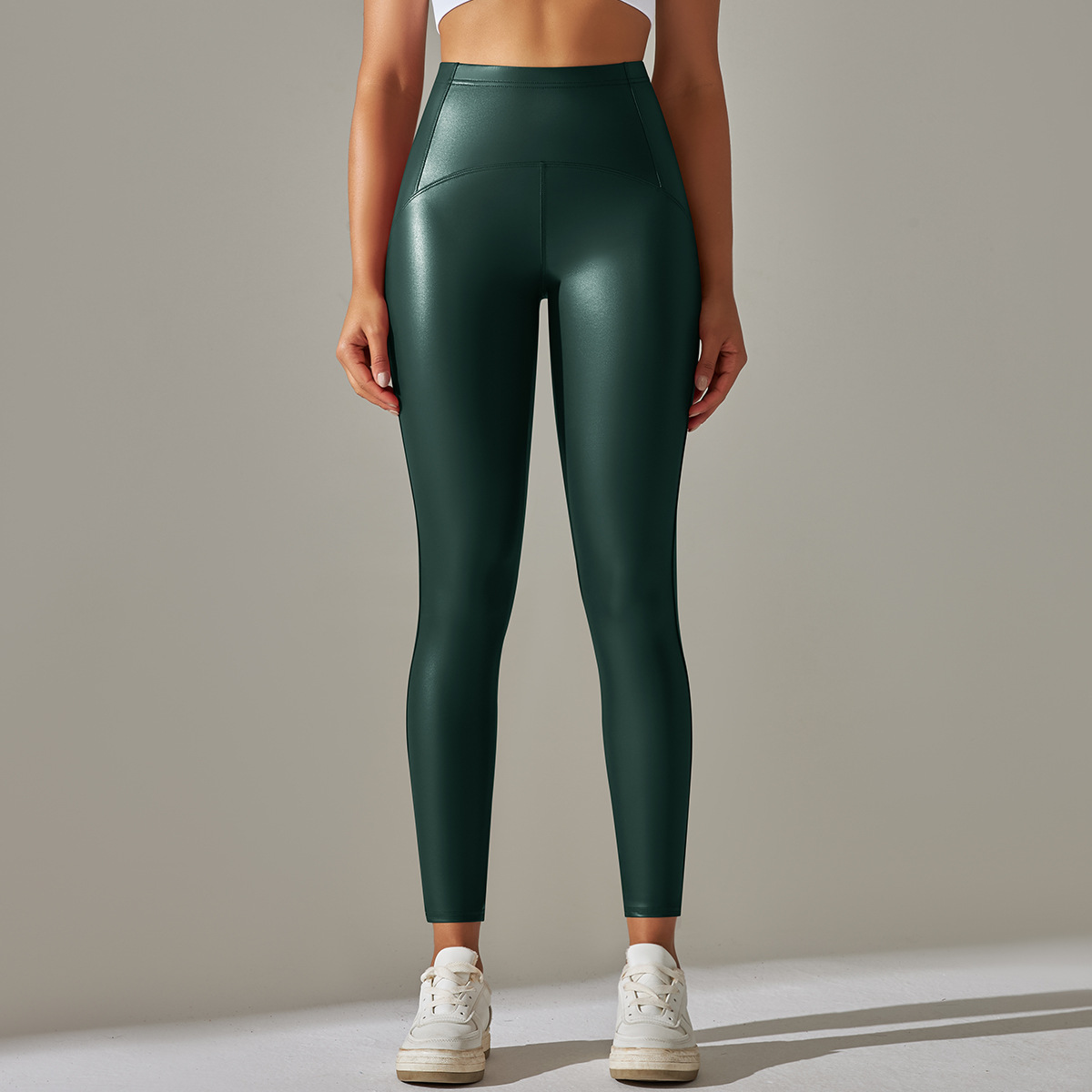 Tight PU Leather Pants Yoga Fitness Pants 6616