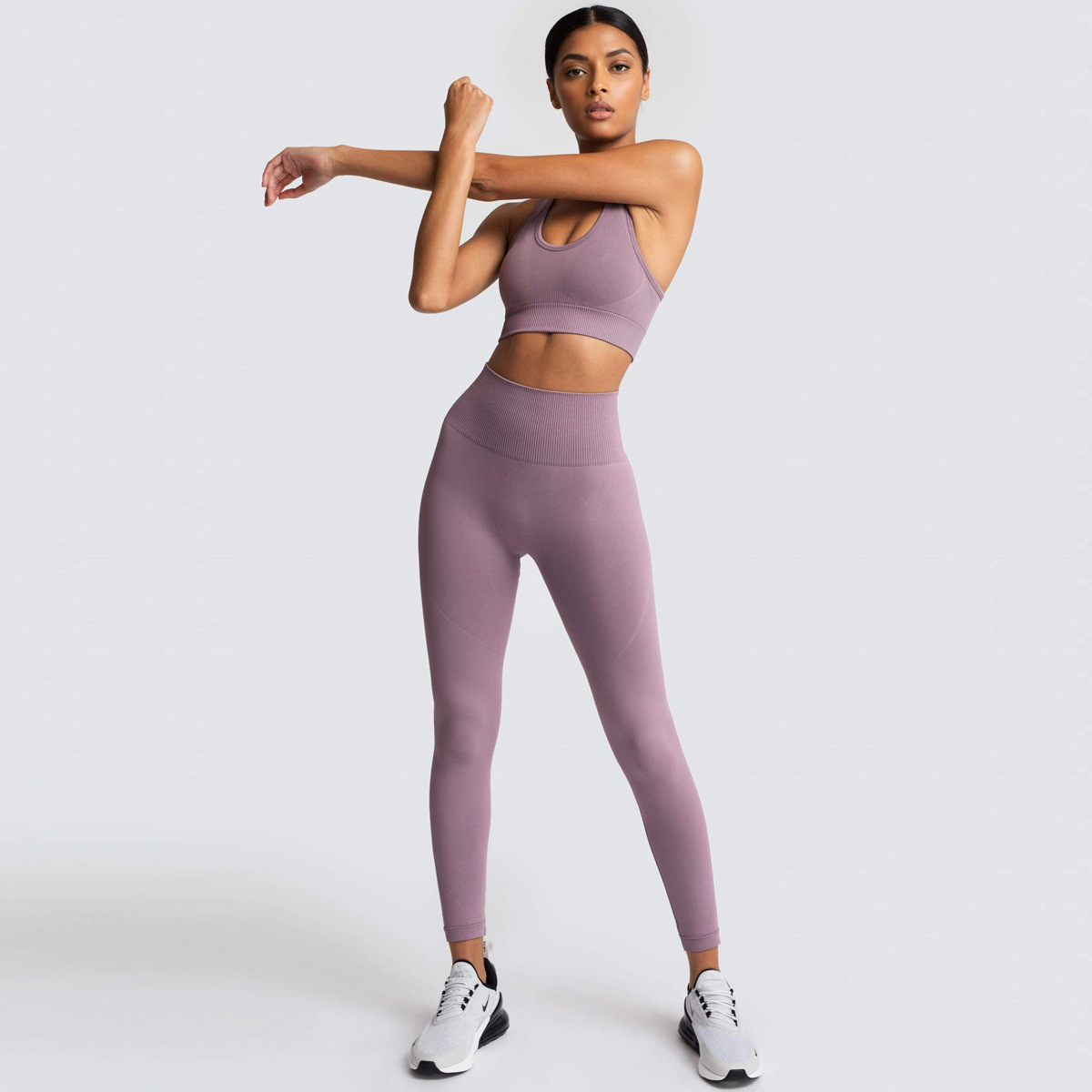  Fitness Backless Sports Bra Set 6095