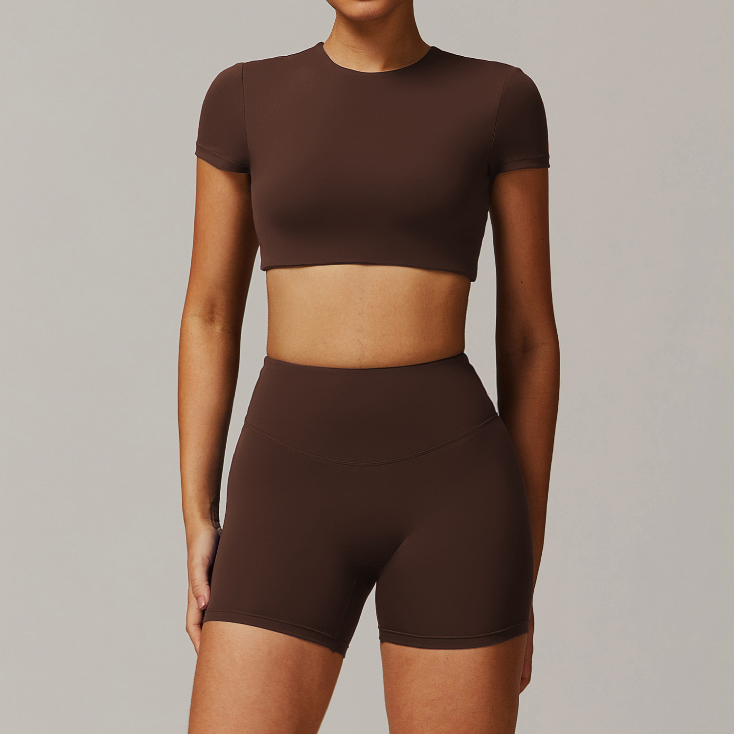 Quick Dry Tight Yoga Half-Sleeve Set 9172