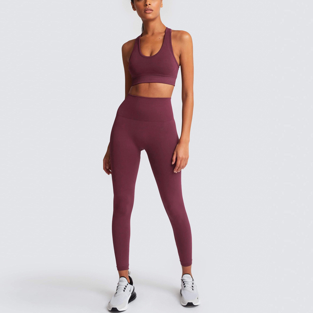  Fitness Backless Sports Bra Set 6095