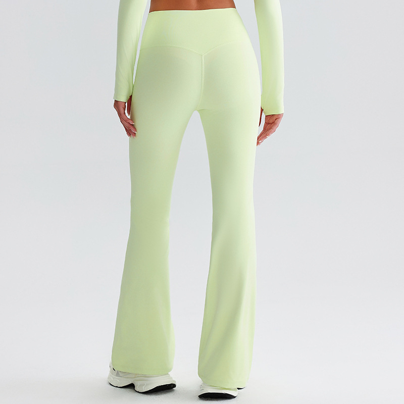 Crossed Waists Yoga Pants Breathable Flared Leggings SKL-LQ8007
