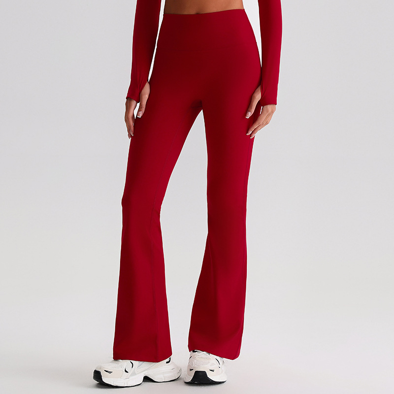 Yoga Pants for women High-waisted Hip-lifting Slightly Flared Leggings SKL-LQ8006