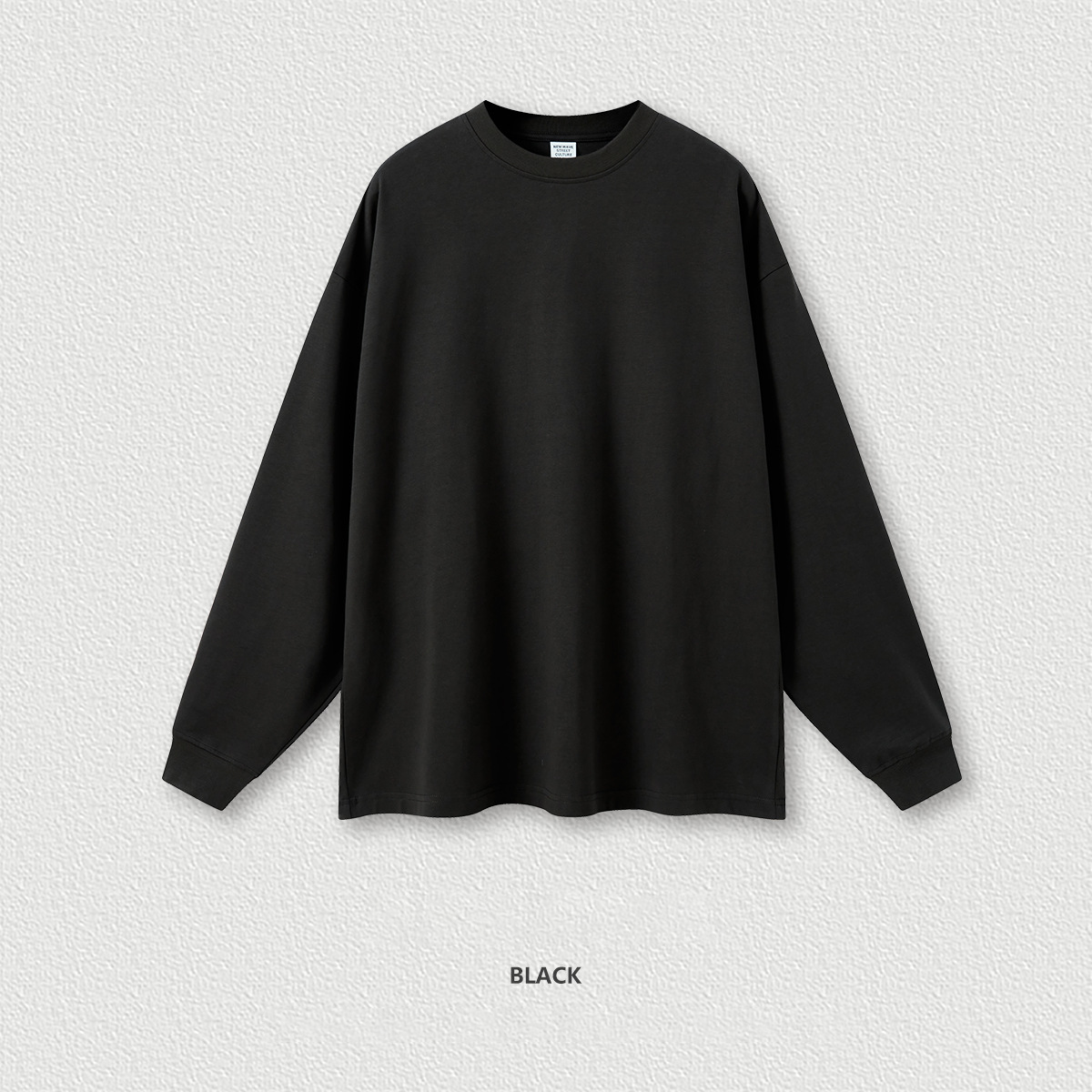  Basic Long Sleeve Solid Color Loose T-Shirt BEW0186