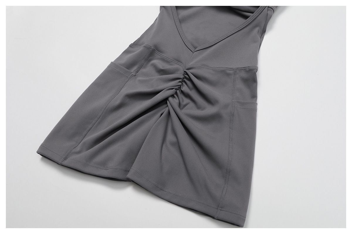 Hollowed-out Beautiful Back Halter Neck One-piece Yoga Suit 3040
