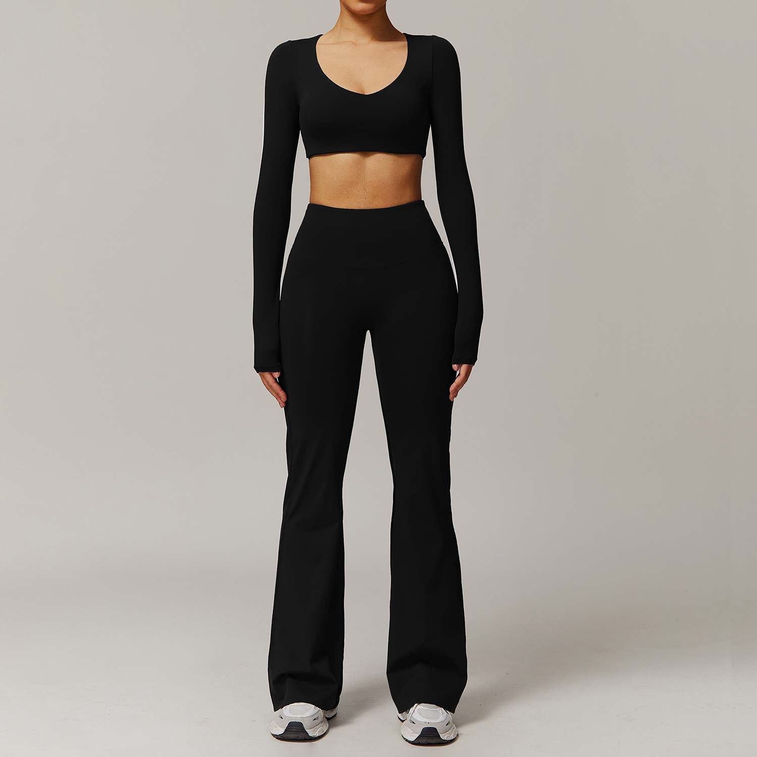 Quick Dry Tight Yoga Long-Sleeved top Set 9172
