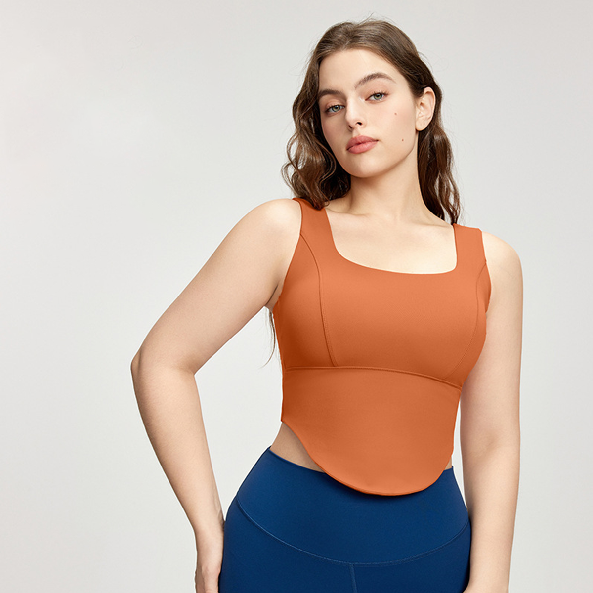 Solid Color Plus-Size Yoga Vest DWB215155