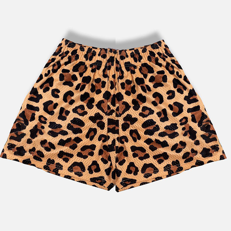 Men's Above-the-Knee Leopard Print Shorts DK01