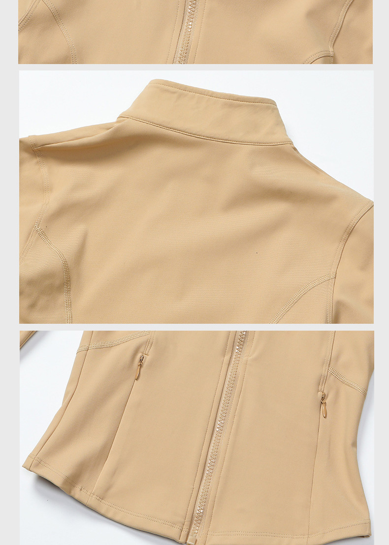Zipper Outdoor Running  Sports Yoga Jacket Long-sleeved Coat SKL-LQ8018