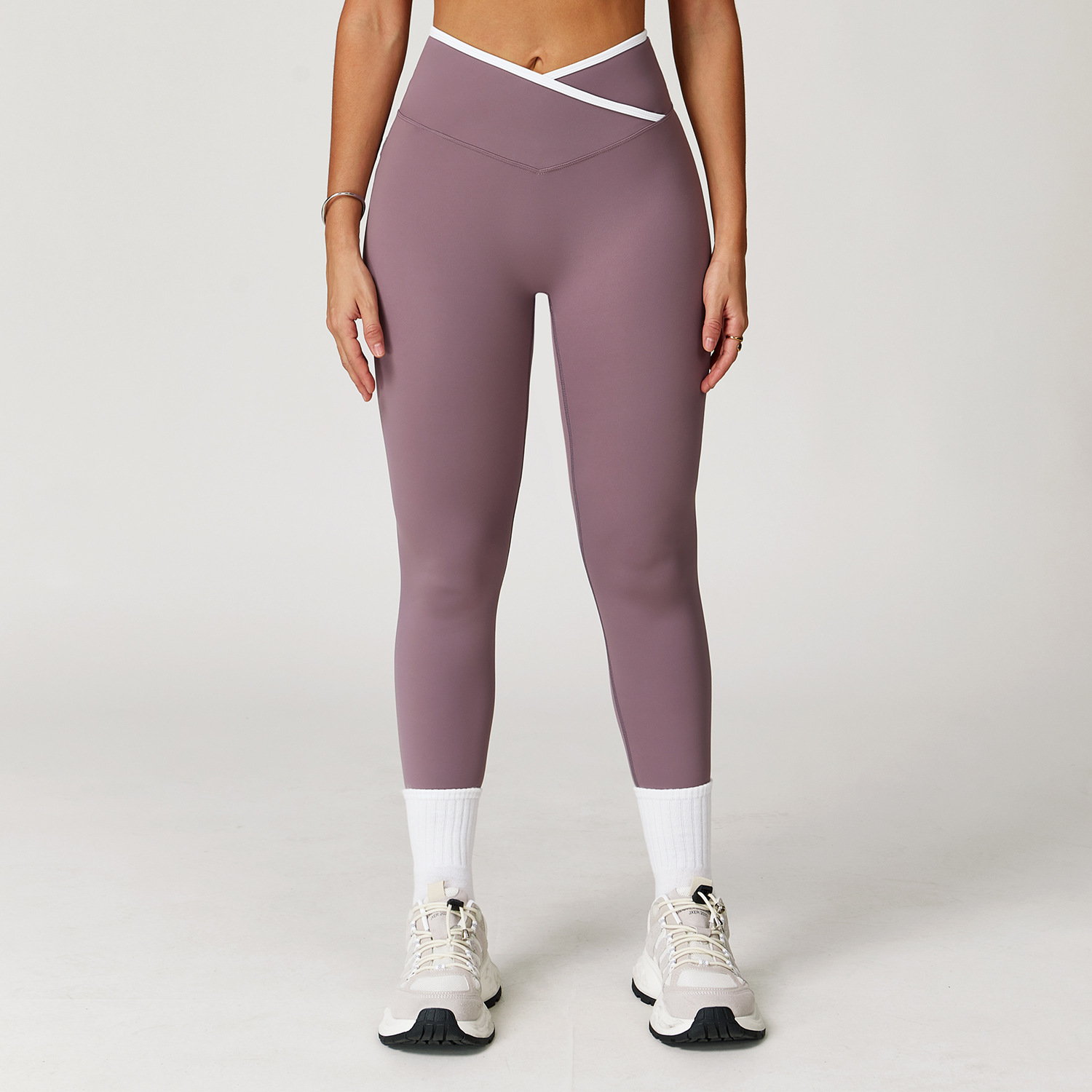 Women's Cross High-Waist Compression Yoga Leggings 9253