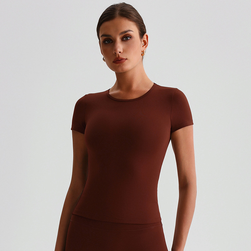 Short-sleeved Round-neck Sports T-shirt Running Fitness Top SKL-LQ8015