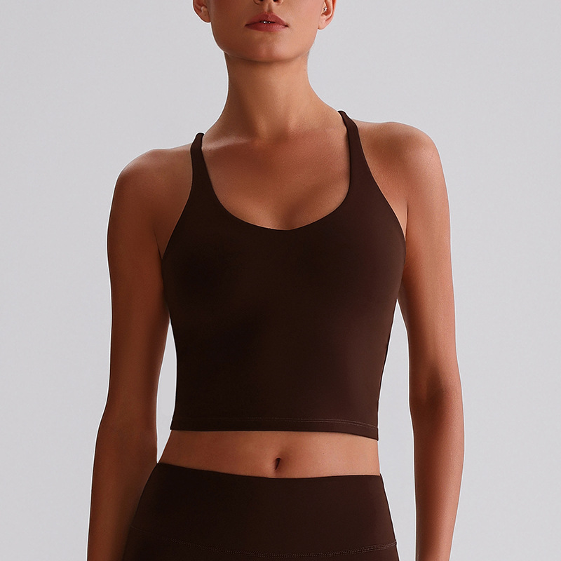 Nude Sexy Crossed Beautiful Back Detachable Breast Pad Yoga Bra SKL-LQ8028