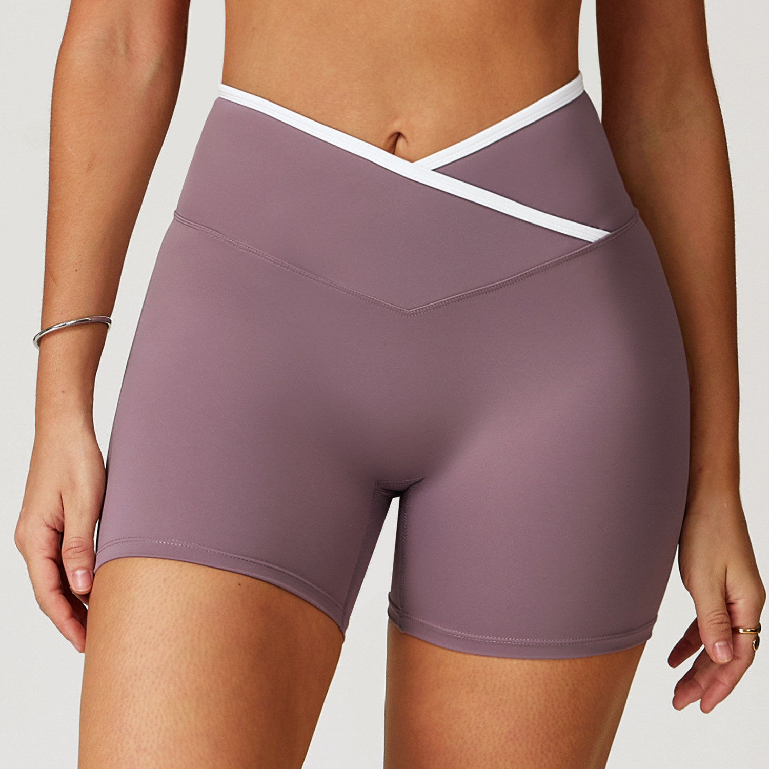 High-waisted Naked-feeling Hip-lifting Yoga Shorts 8843
