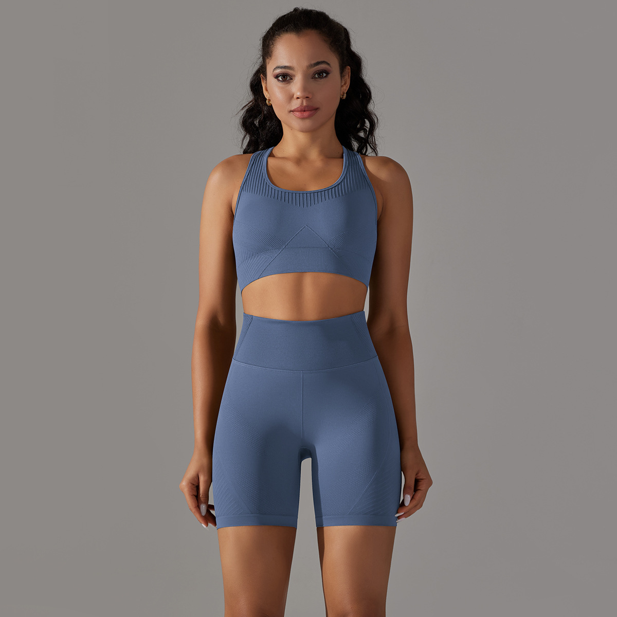  Women's Yoga Wear Backless Sports Bra Set 6623