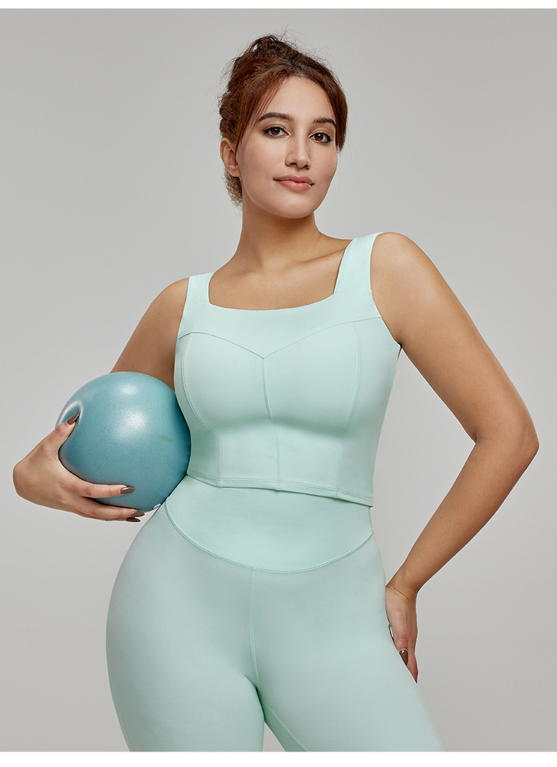 Plus-Size Solid Yoga Athletic Tank Top  DWB215005