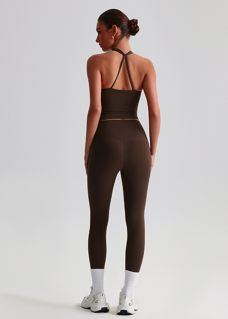  Sports Wide - Leg Pants Outdoor Running Fitness Two - Piece Set SKL-LQ8658
