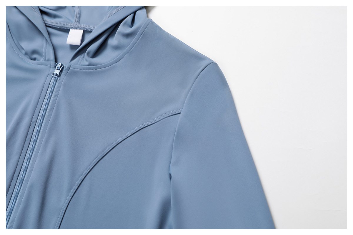 Soft Fabric Classic Long Sleeves Zip Down Yoga Top 3012