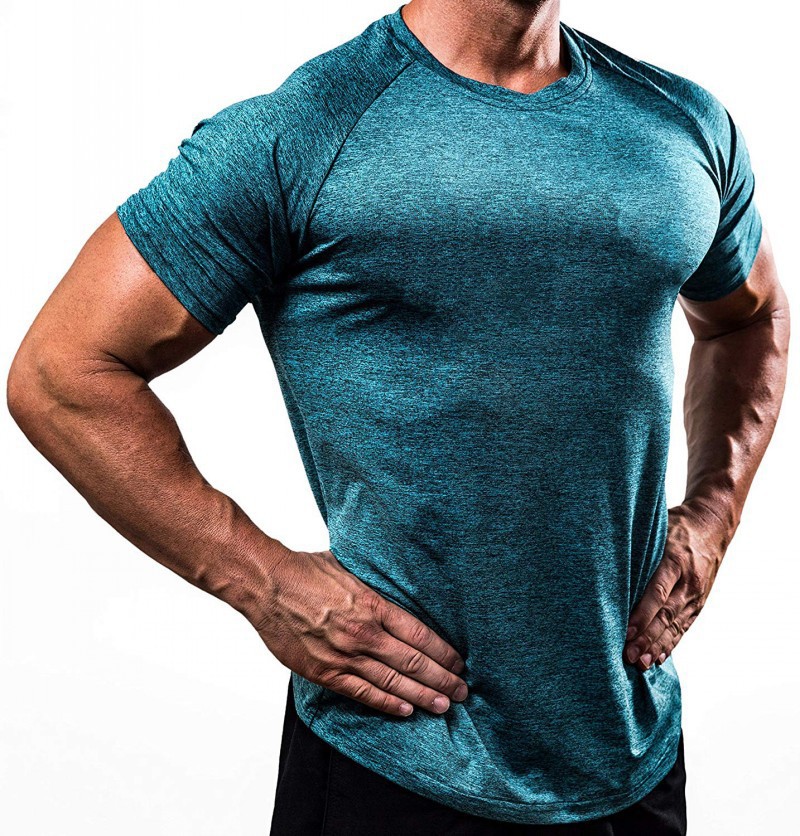 Men's Quick-Dry Breathable High-Elasticity Short-Sleeve Shirts LLZDDX 