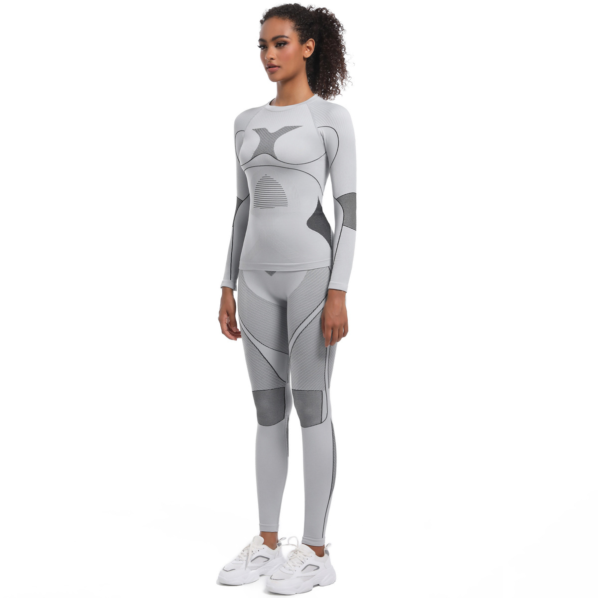  Long-Sleeve Yoga Wear for Women Outdoor Cycling Set 6675
