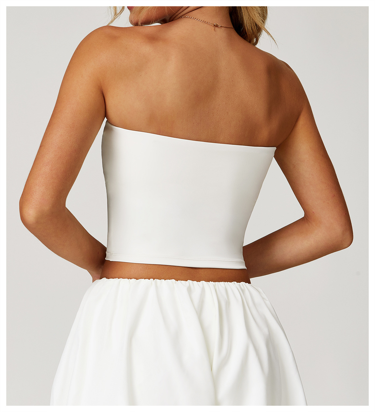 Sunscreen Quick Dry Strapless Yoga Crop Top 2000