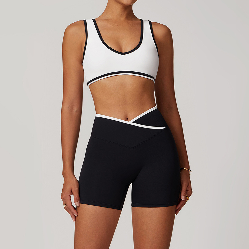 Crossed High-Waist Sports Bra Set 8843