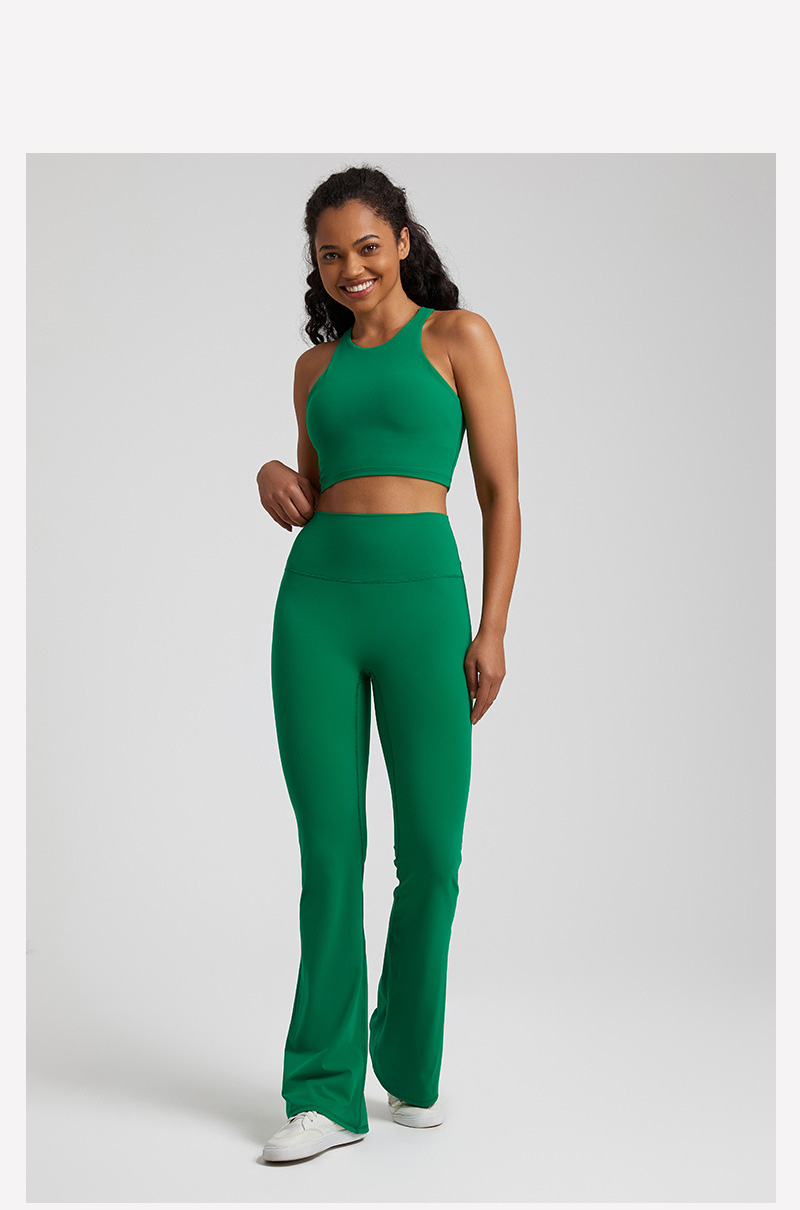  High-waisted Tight-fitting Nude Wide-leg Leggings And Beautiful Back Yoga Wear SKL-LQ6932