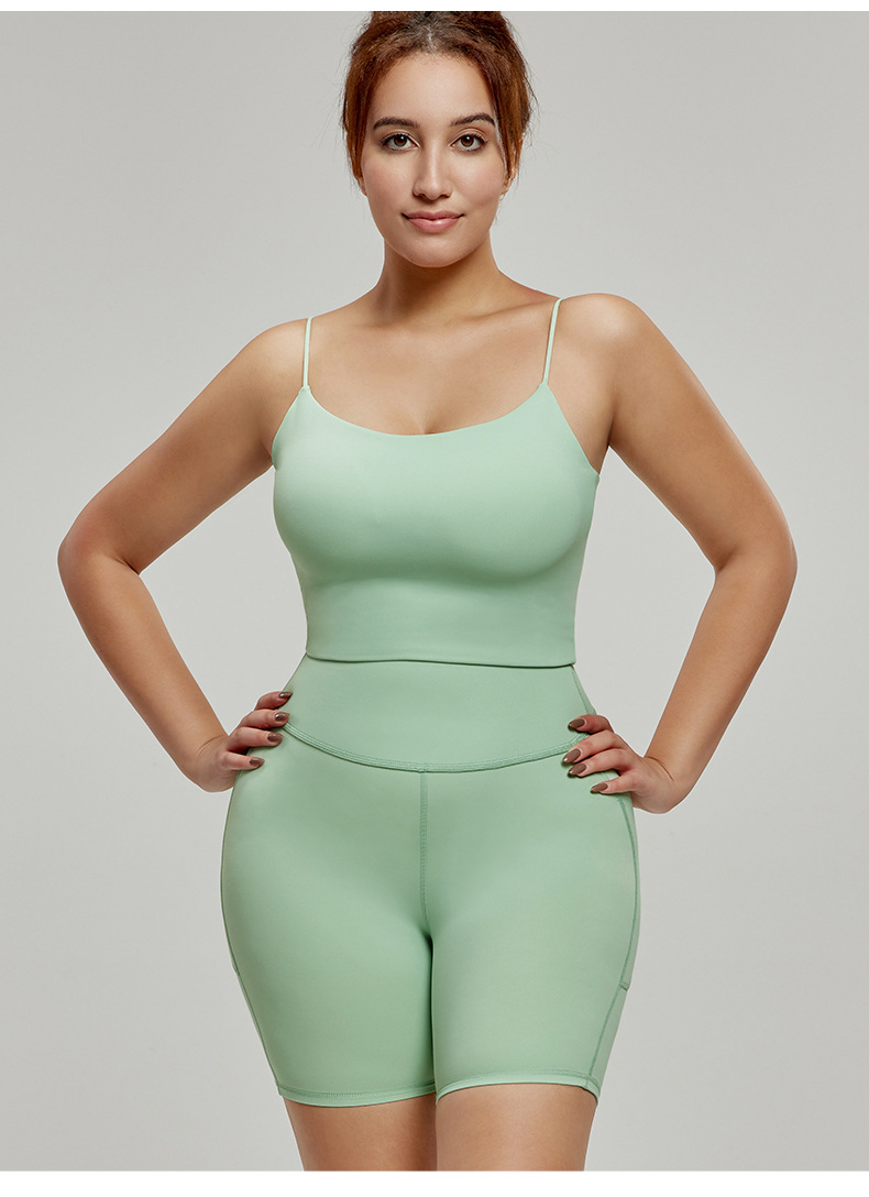 Thin-Strap Plus-Size Yoga Sports Bra DWC215059