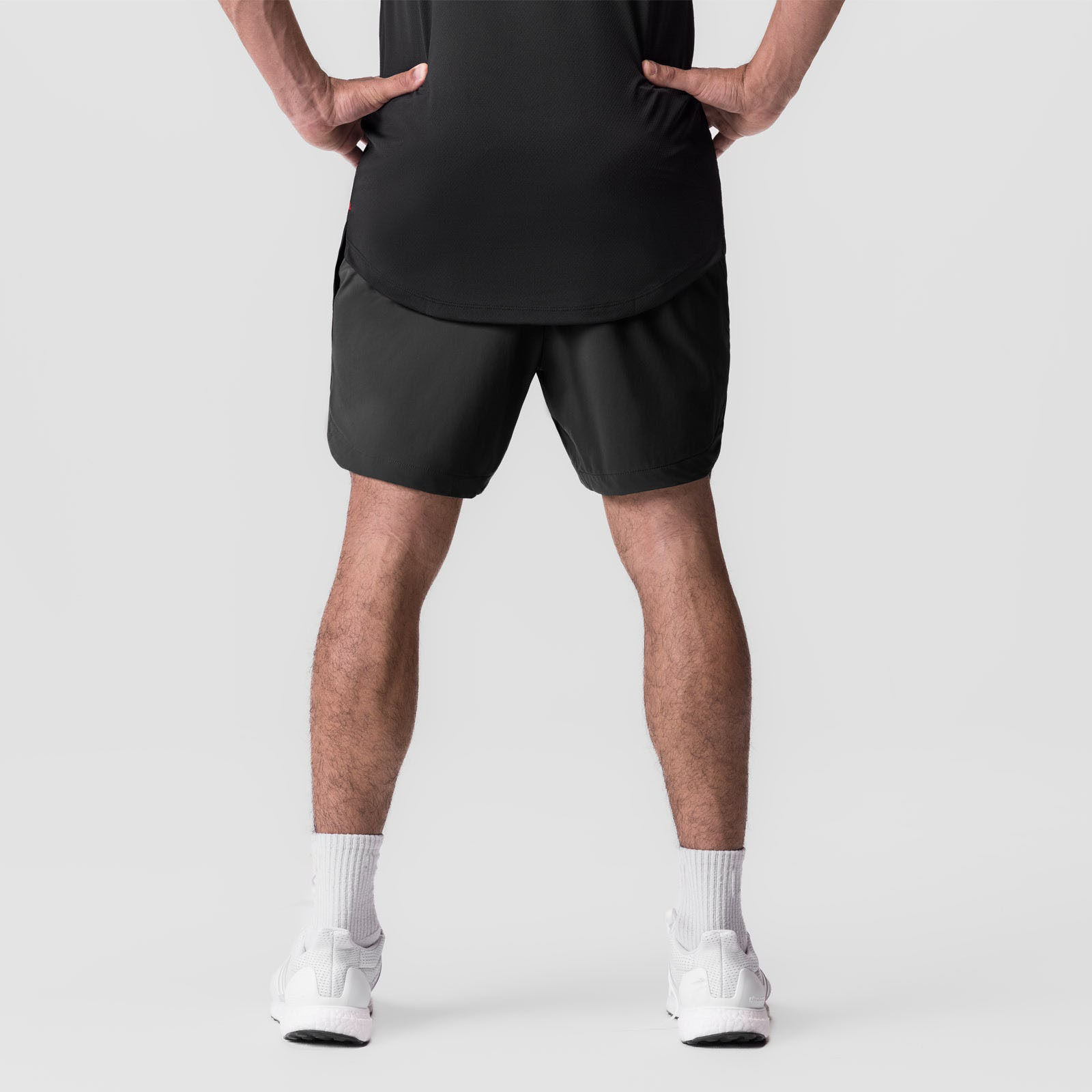 Men's Sports Shorts with Back Zipper Pockets DK112