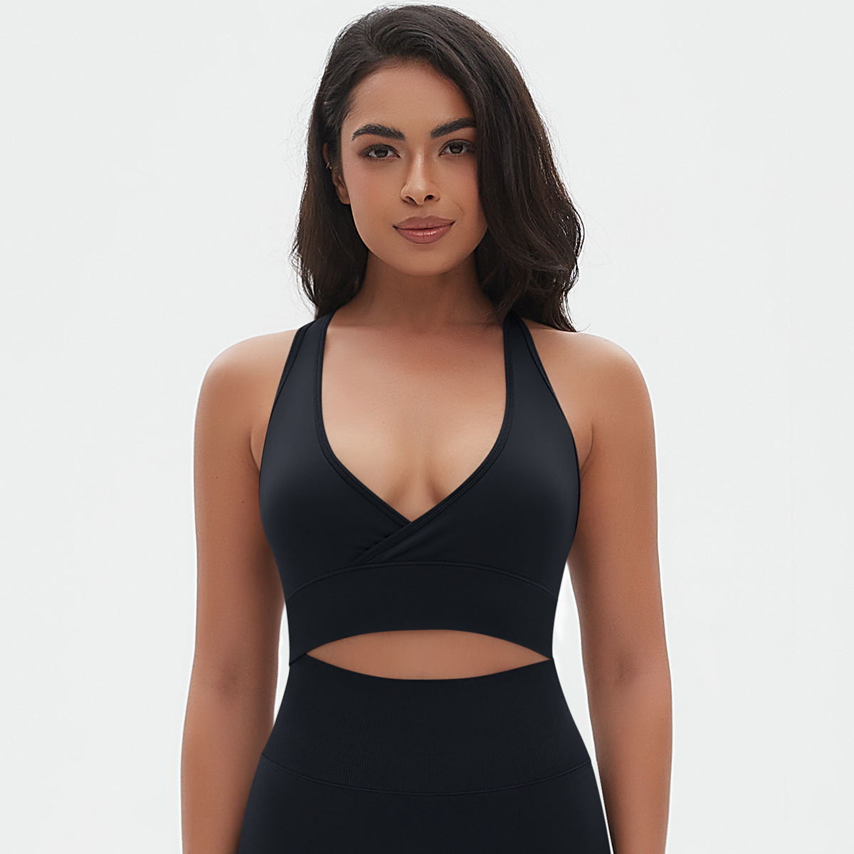 Seamless Yoga Wear Breathable Sports Bra 6666Cross Straps