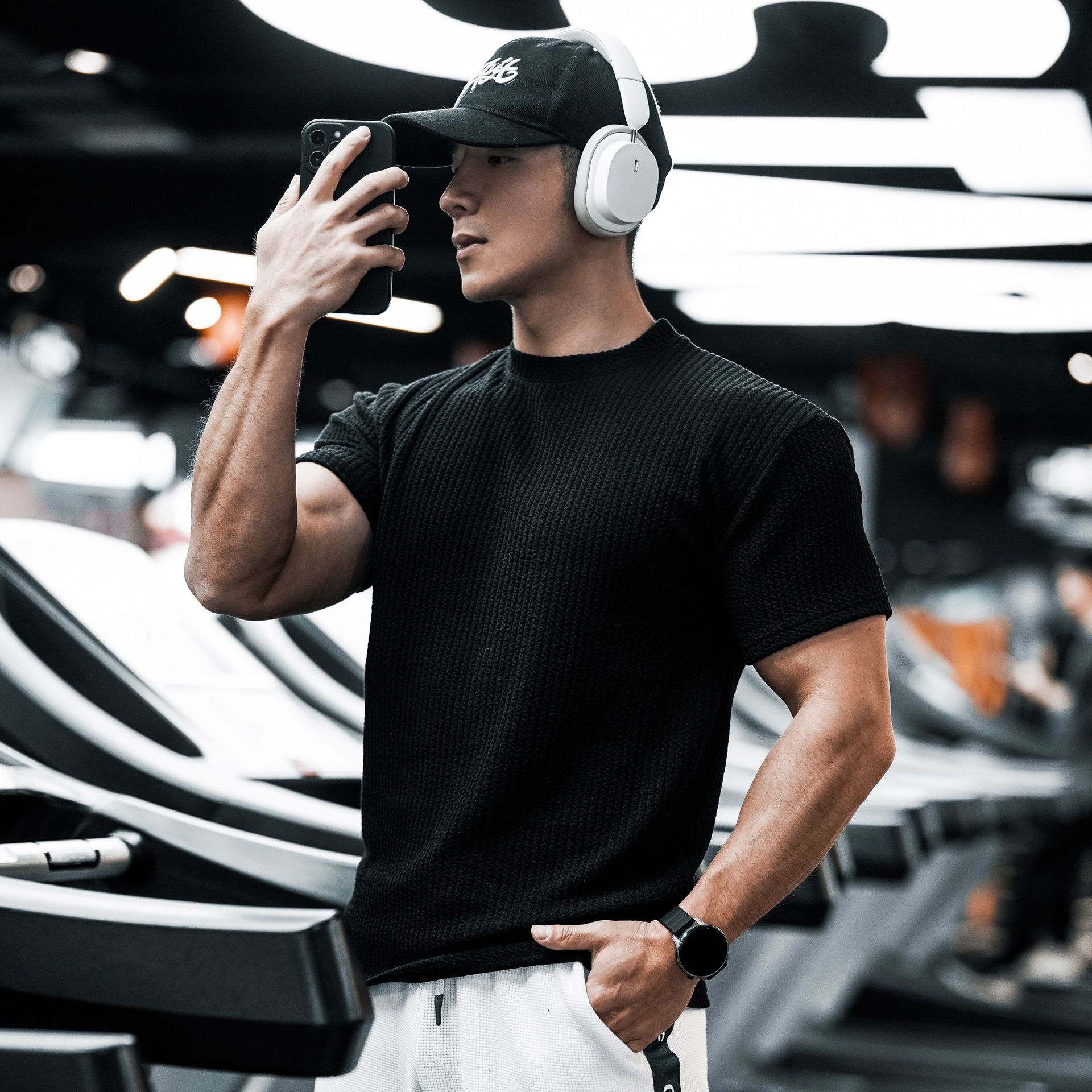 Men's Quick-Dry Stretch Solid Color T-Shirt DX113