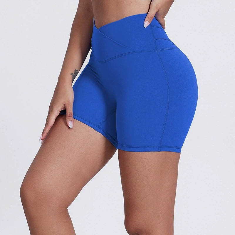 Elastic High-waisted Running Fitness Shorts SKL-LQ5023