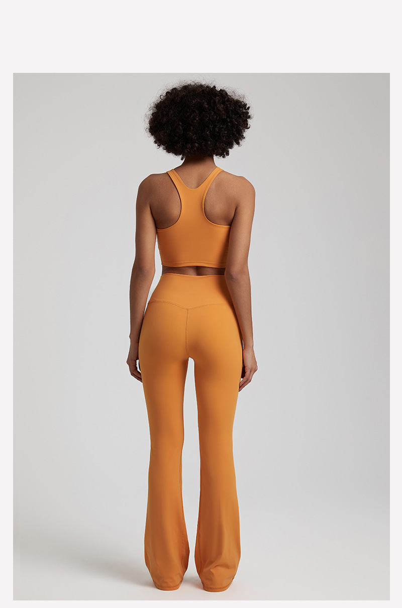  High-waisted Tight-fitting Nude Wide-leg Leggings And Beautiful Back Yoga Wear SKL-LQ6932