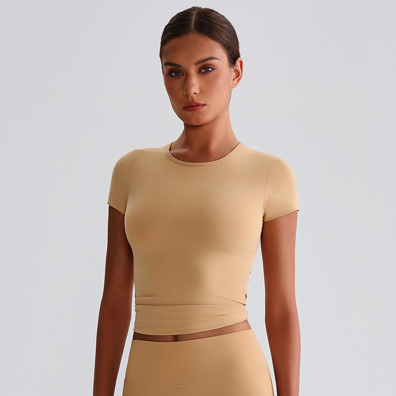 Short-sleeved Round-neck Sports T-shirt Running Fitness Top SKL-LQ8015