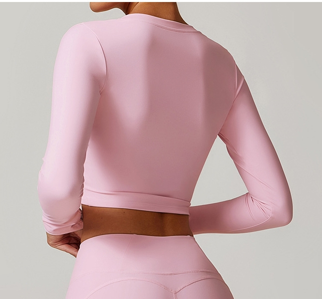 Soft Fabric Long Sleeve Crop Yoga Yop 8900