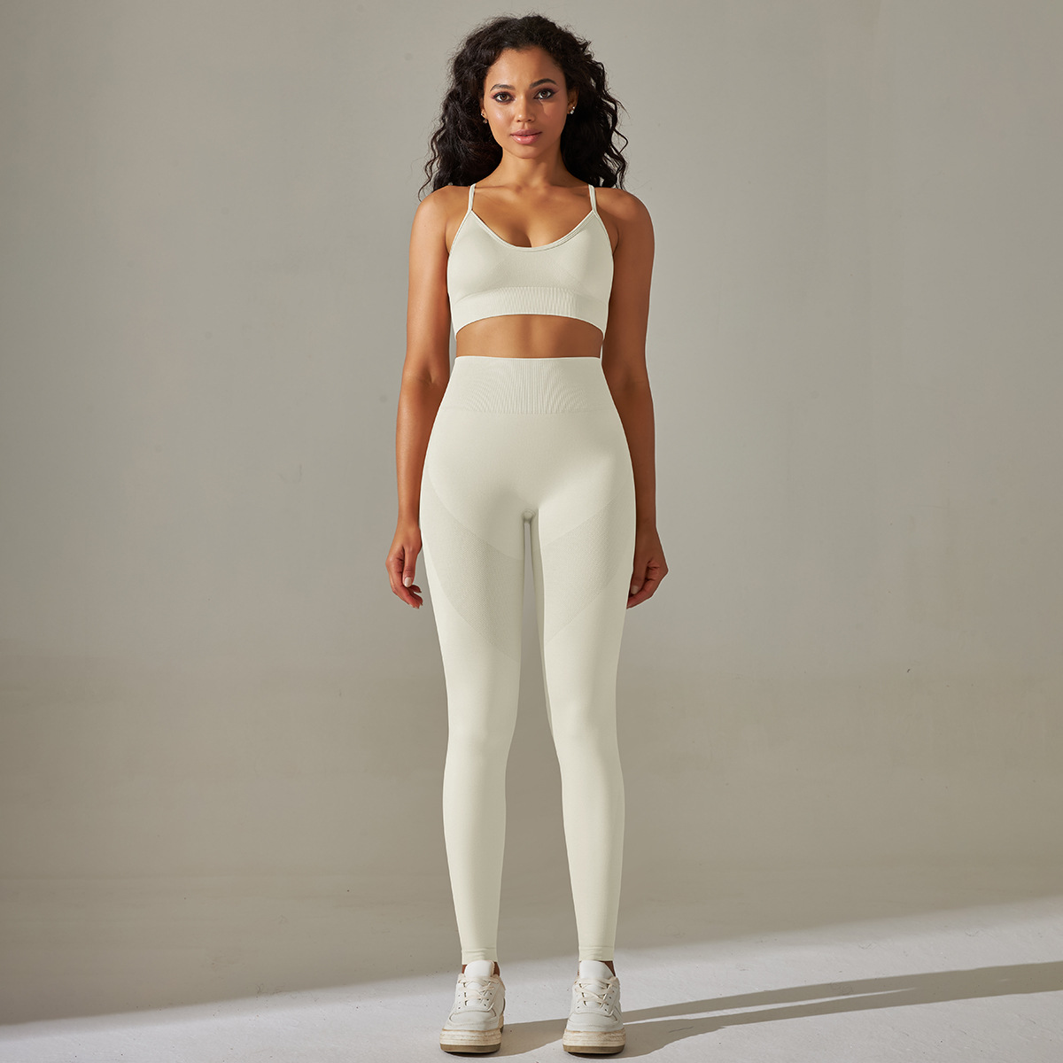 Spaghetti Straps Backless Sports Bra Set 6606