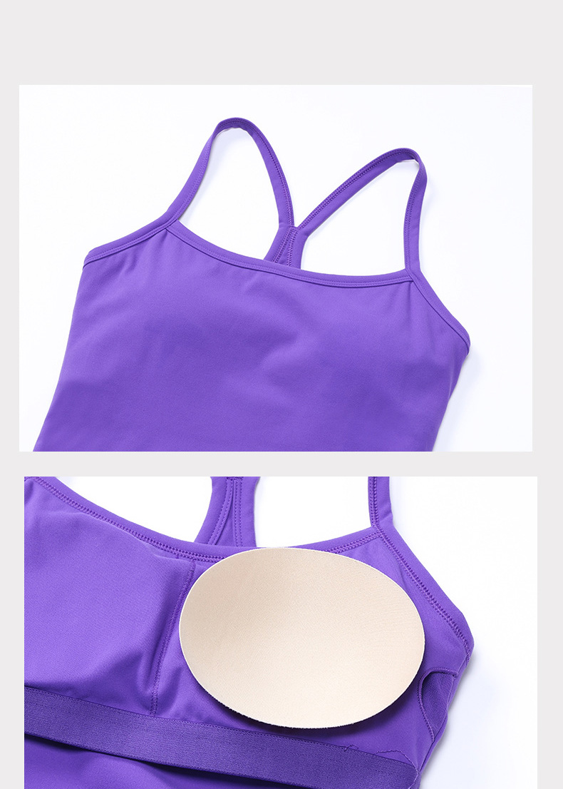 Women's Set  High-waisted Peach-hip Fitness Yoga Shorts With Halter Top SKL-LQ0159