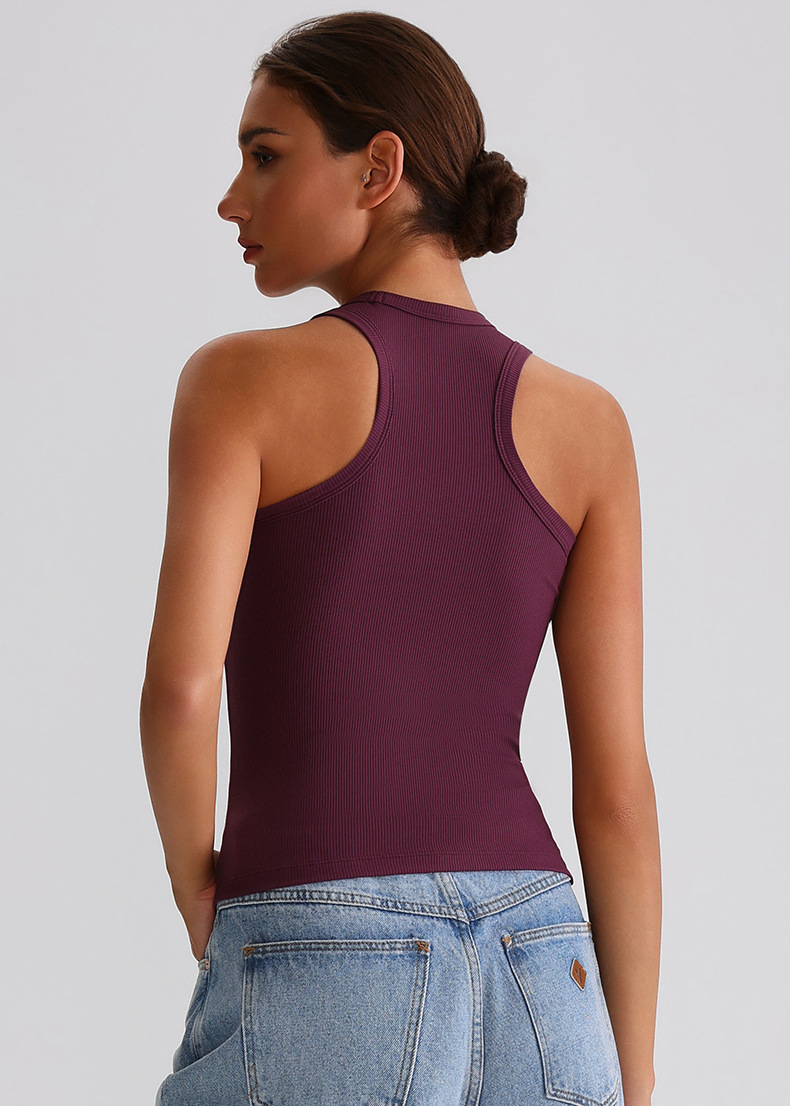  Ribbed I-shaped Beautiful Back Yoga Vest SKL-LQ7003