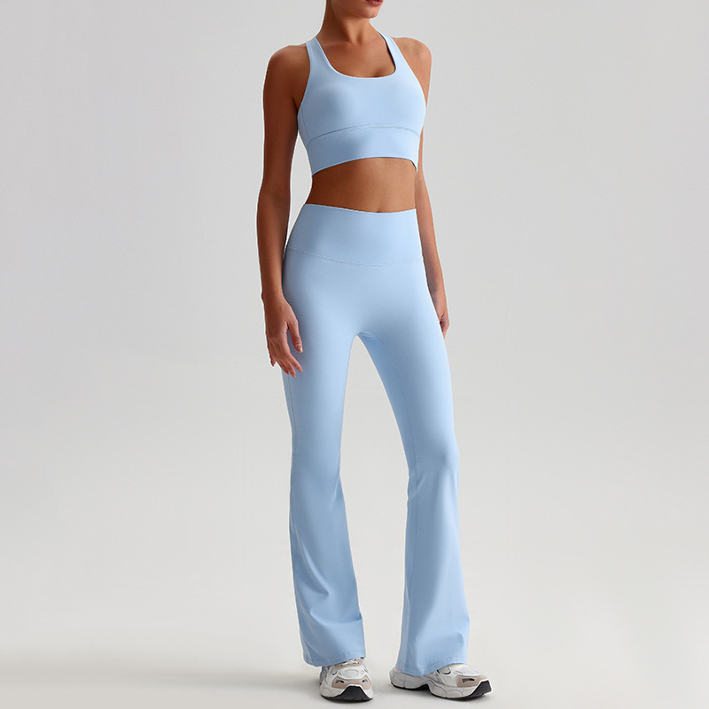  Fitness Wide-Leg Pants Outdoor Running Sports War Set For Women SKL-LQ8997