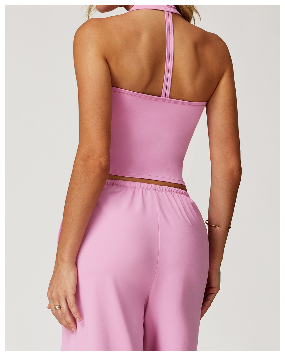 V  Neck Form Fitting Back Beautifying Yoga Tank Vest 3058
