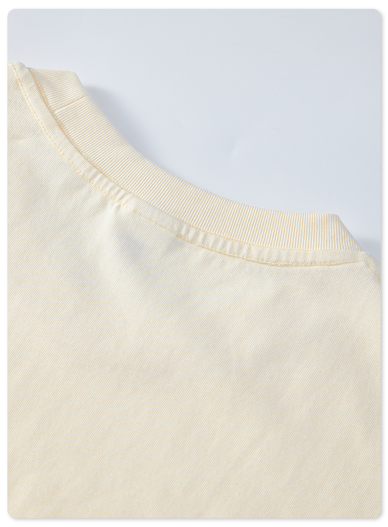  Earth Tone Short Sleeve Teen Loose White T-Shirt BE1199