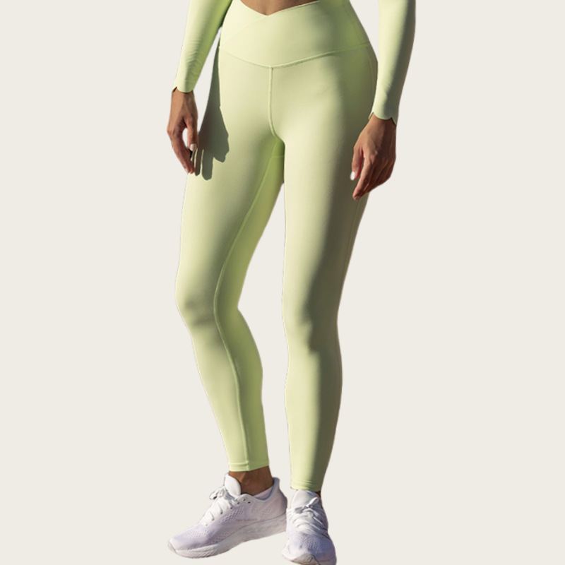  Crossed V-High-Waisted Pilates Yoga Pants for Training SKL-FNK8808