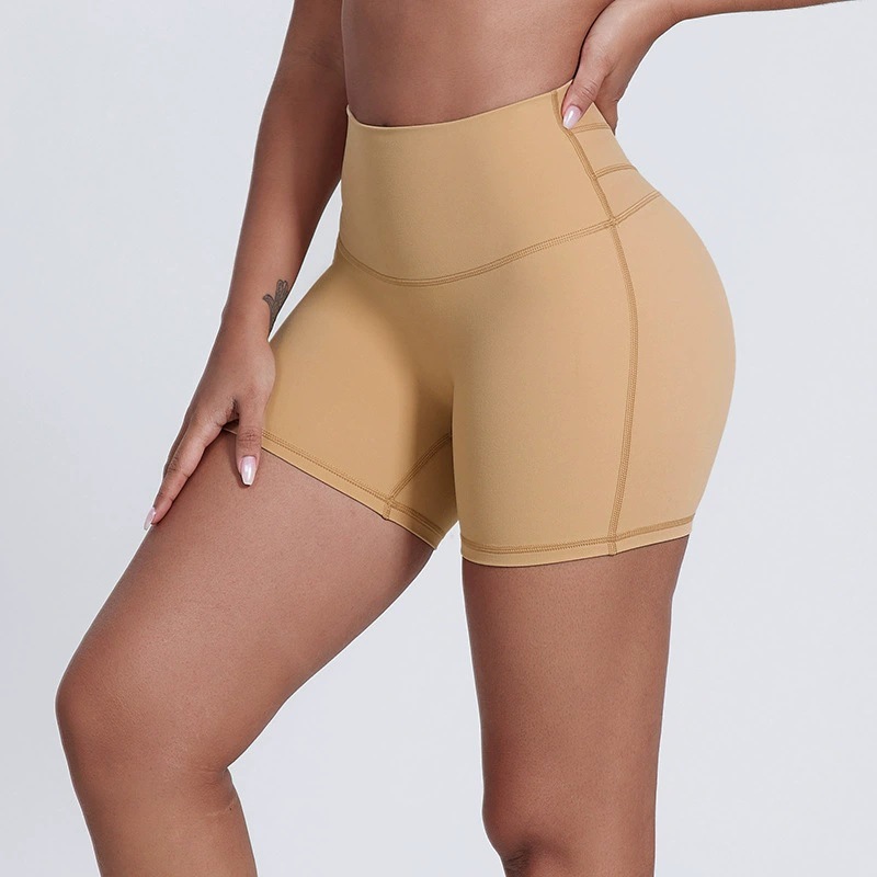 Tight-fitting  Upturned Yoga Shorts No Awkwardness Line Peach-hip Fitness Pants SKL-LQ5022