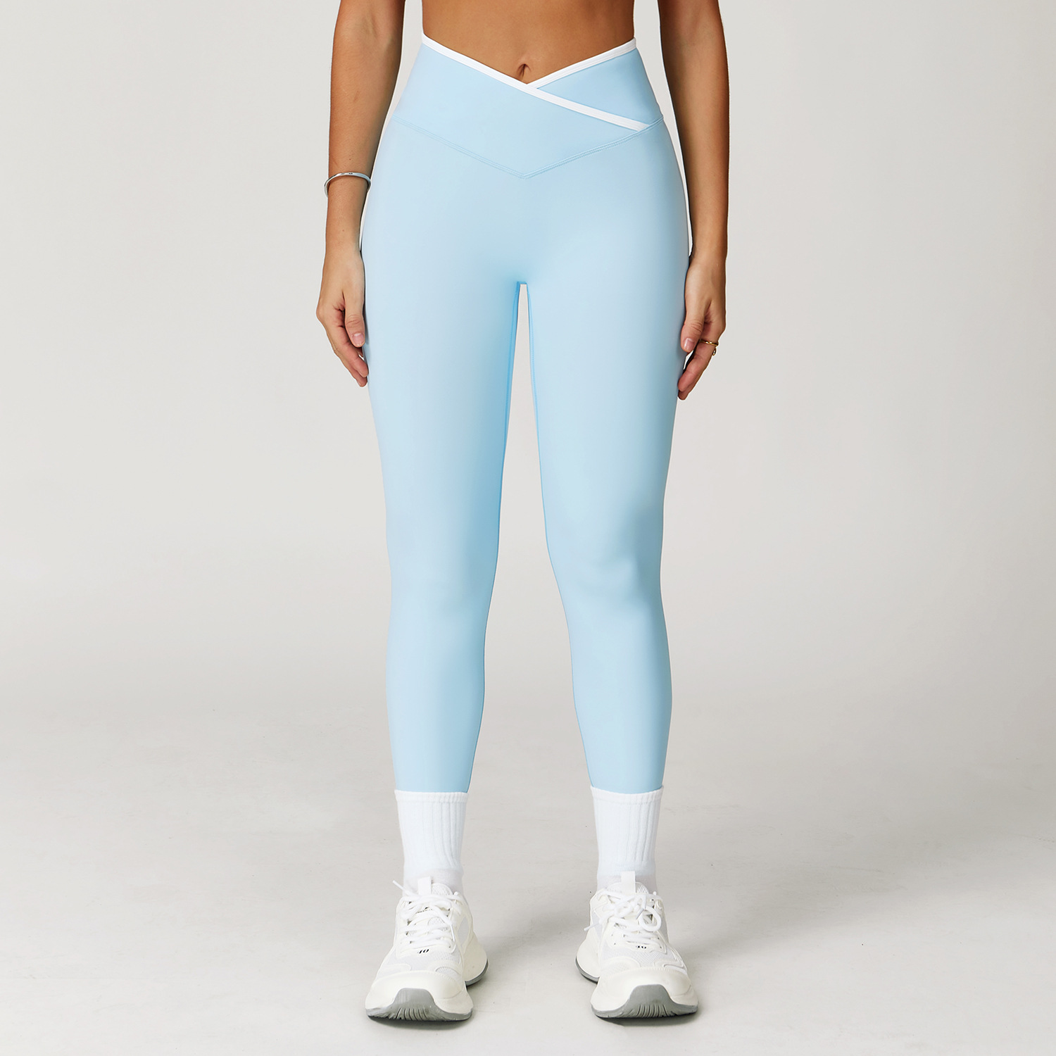 Women's Cross High-Waist Compression Yoga Leggings 9253